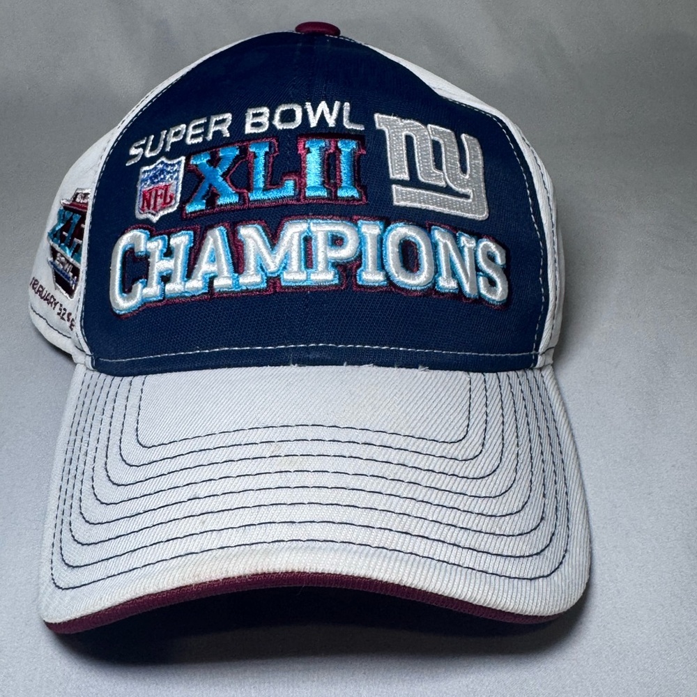 New York Giants NY Super Bowl XLII Champions Reebok NFL Sideline Cap‎ Hat 2008